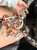 Cowhide letter ornaments! Read description