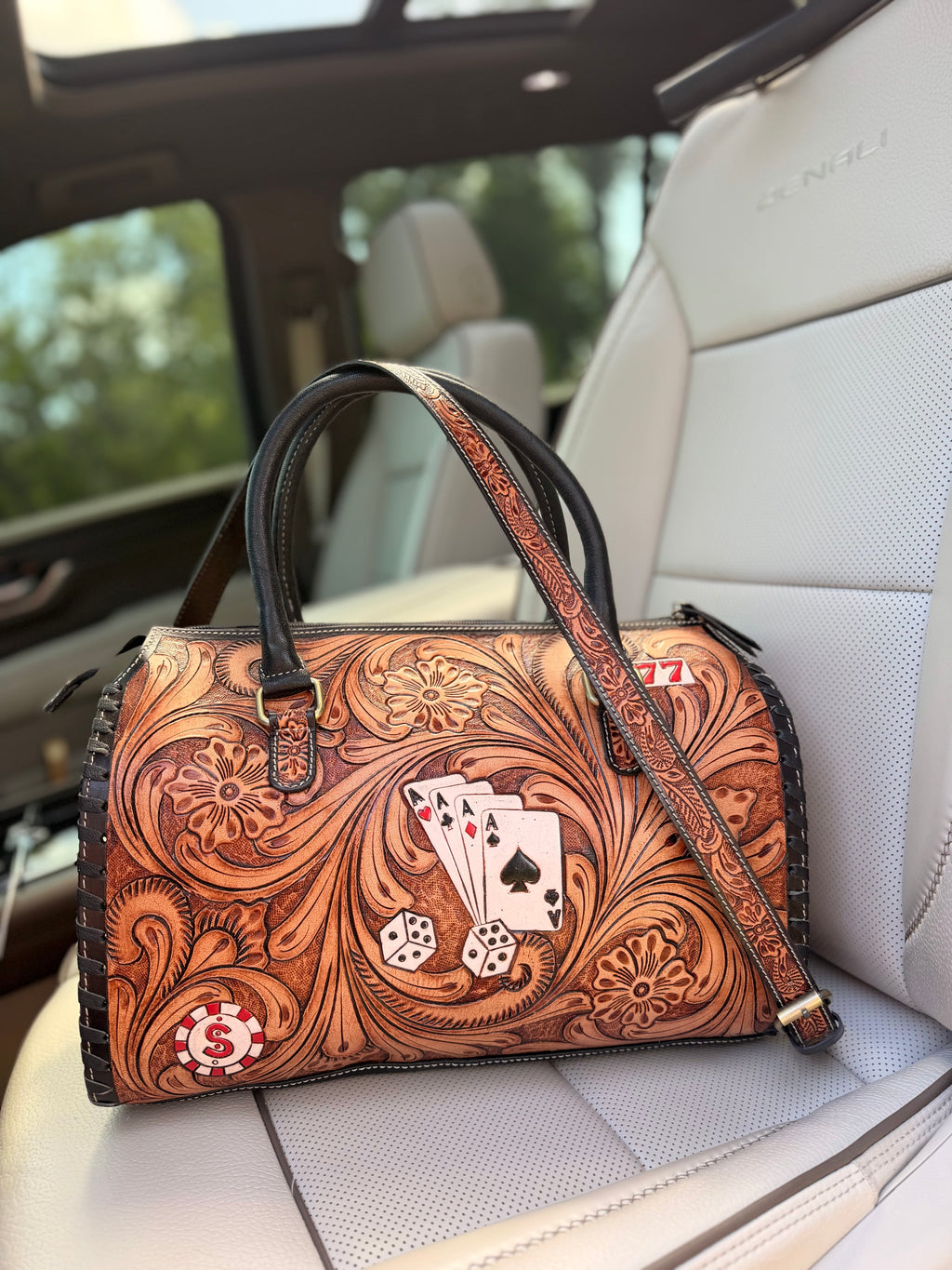 "The Gambler" speedy bag large - by the Painted Porches