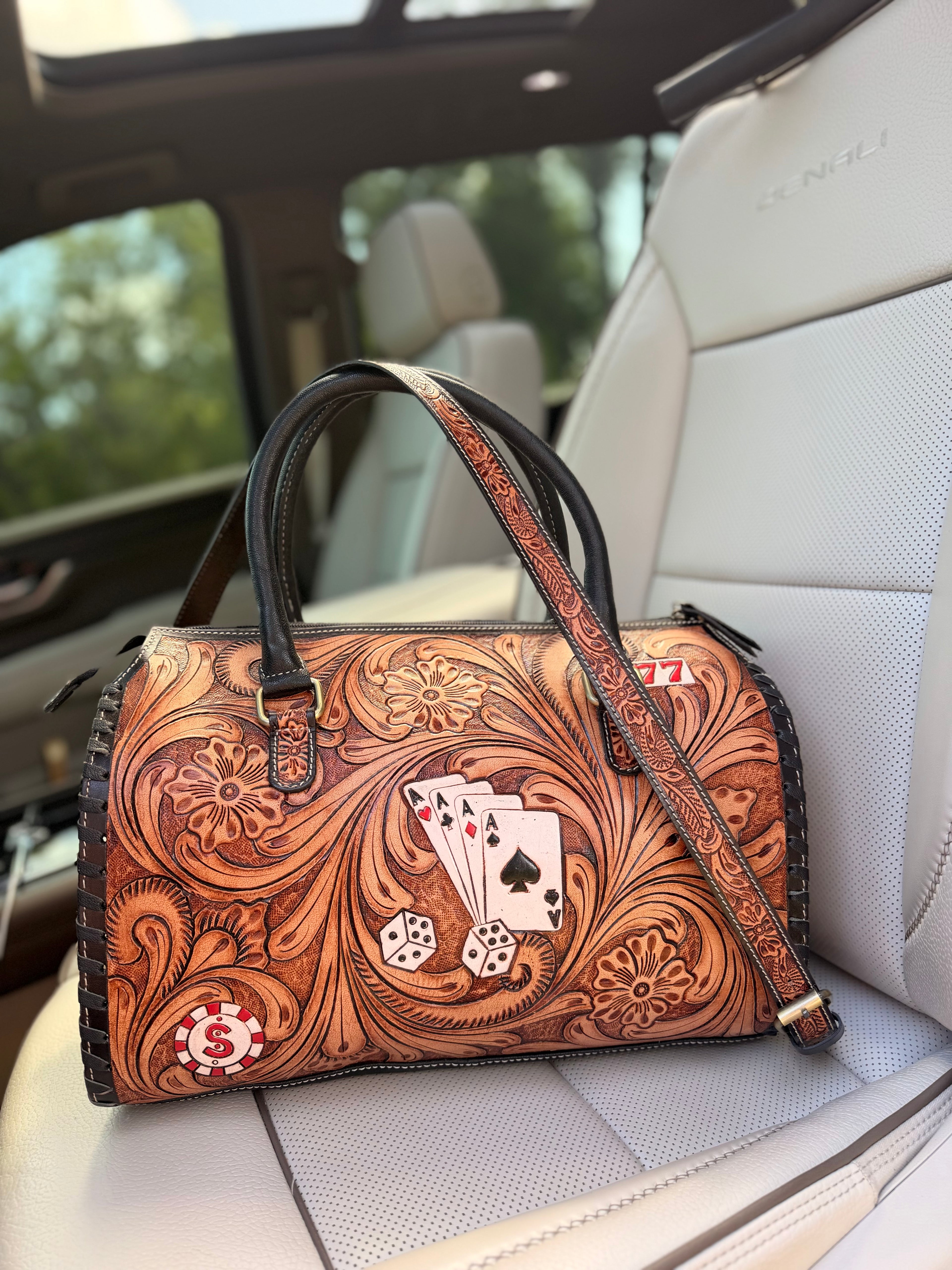 "The Gambler" speedy bag large - by the Painted Porches