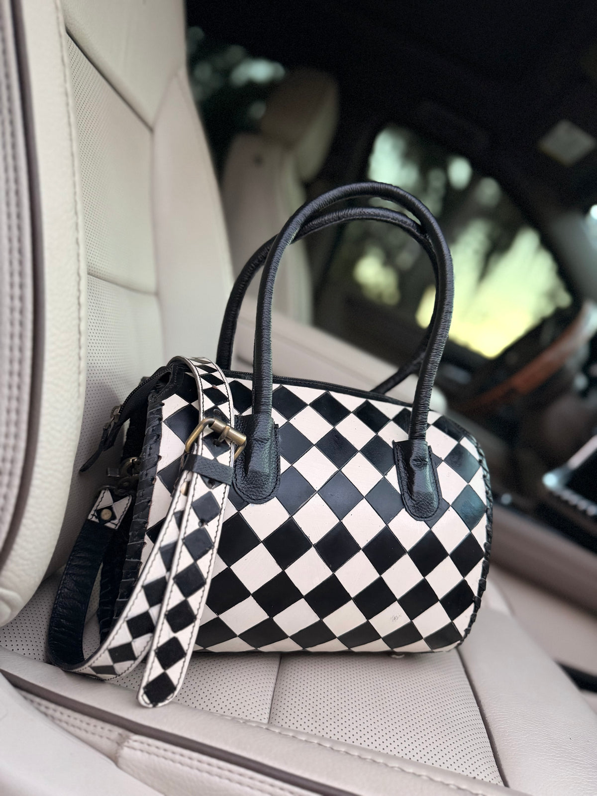 checker - tooled leather speedy (M)