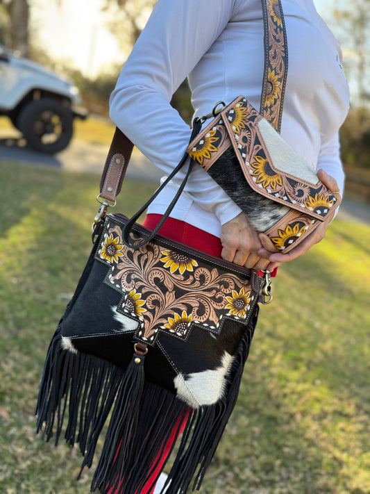 Sunflower purse and wallet set