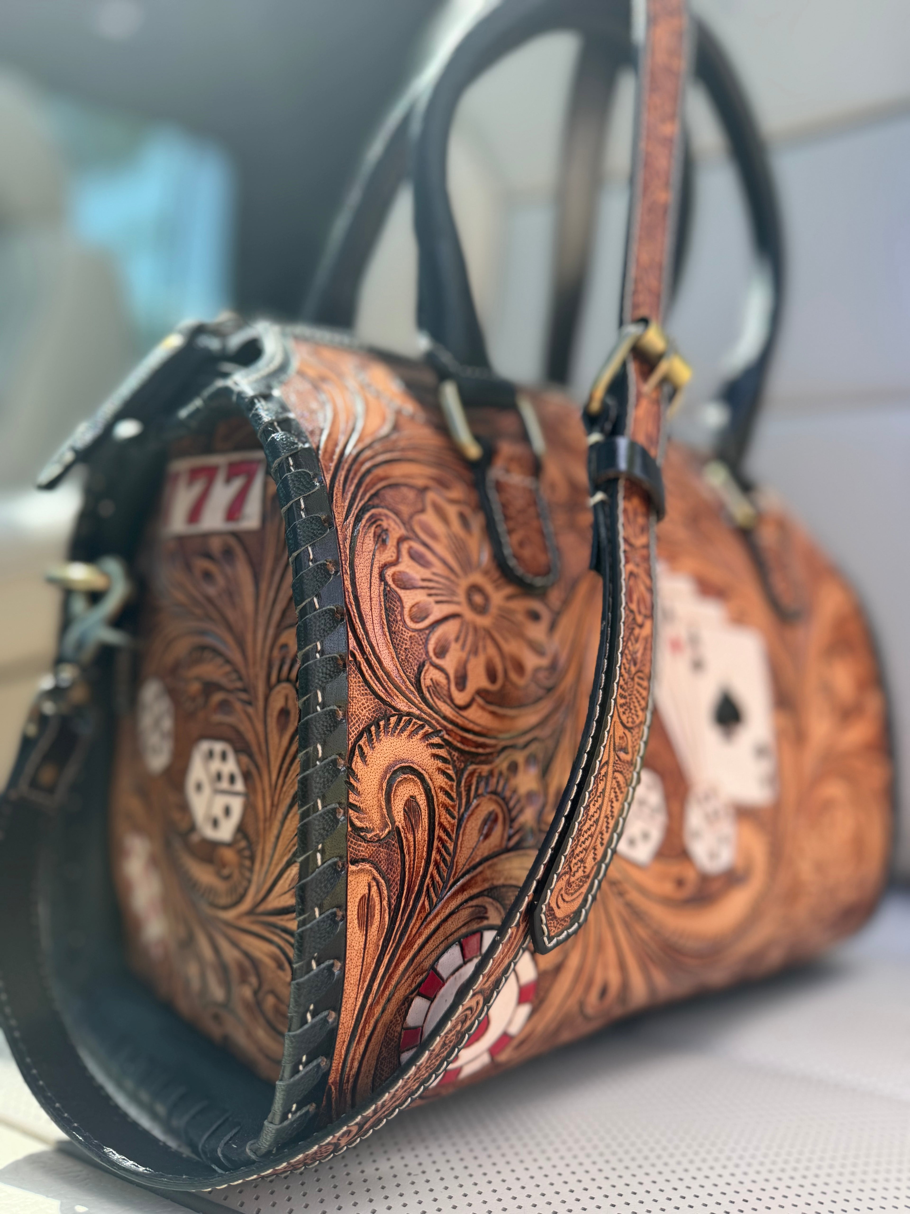 "The Gambler" speedy bag medium - by the Painted Porches