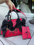 "Dolly Rouge" - hot pink tooled leather speedy (M)
