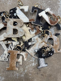 Cowhide Letter Keychain