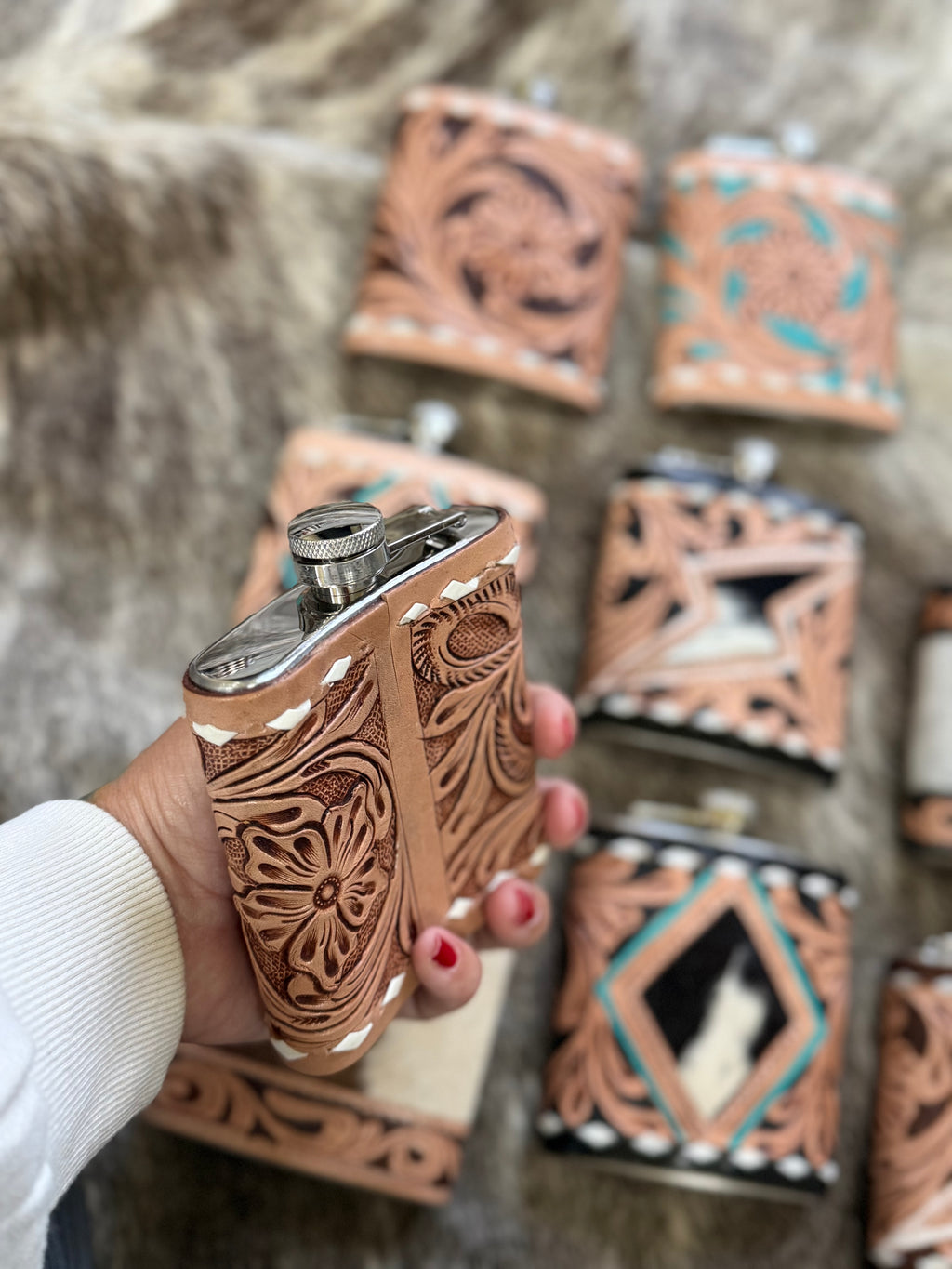 Flask tooled designs 7oz