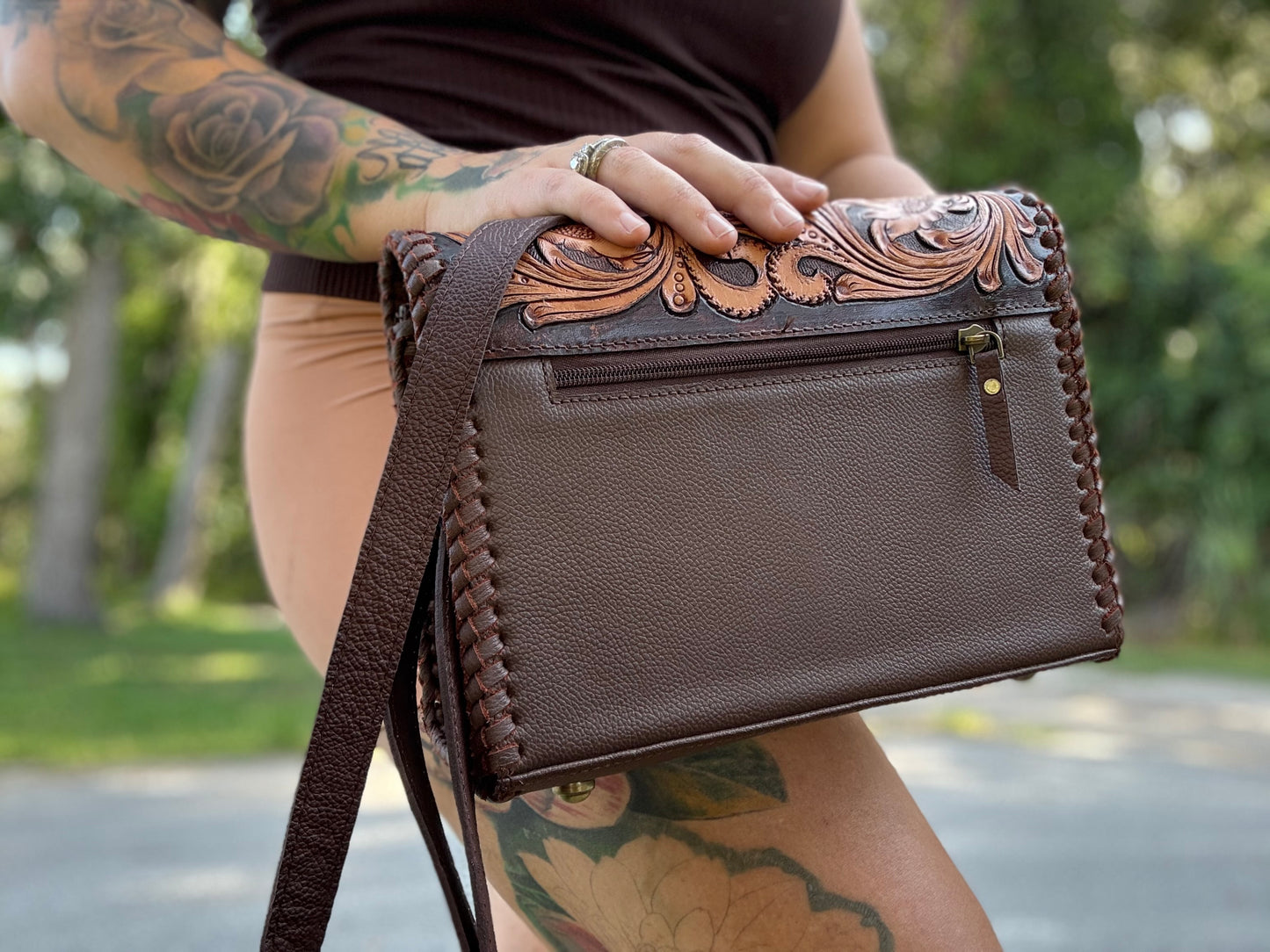 Tooled purse