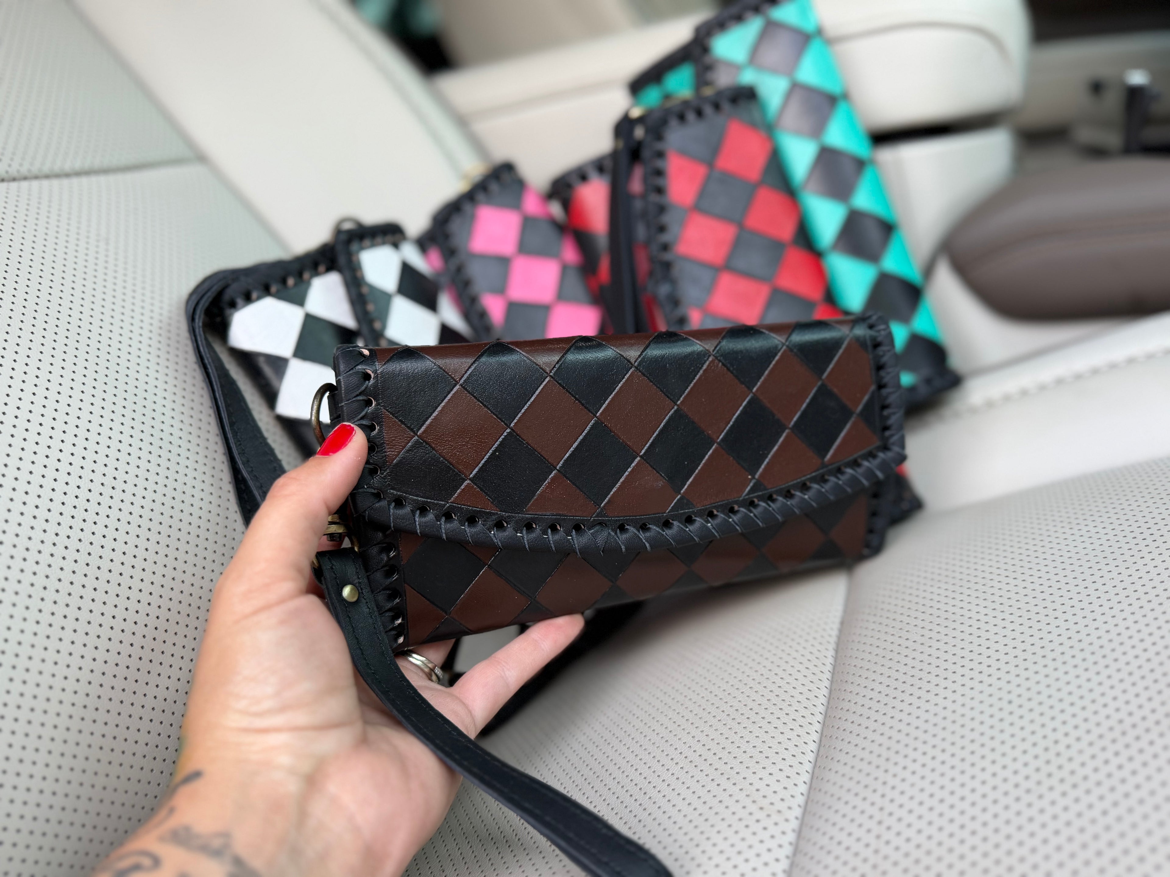 checker Tooled Wallet