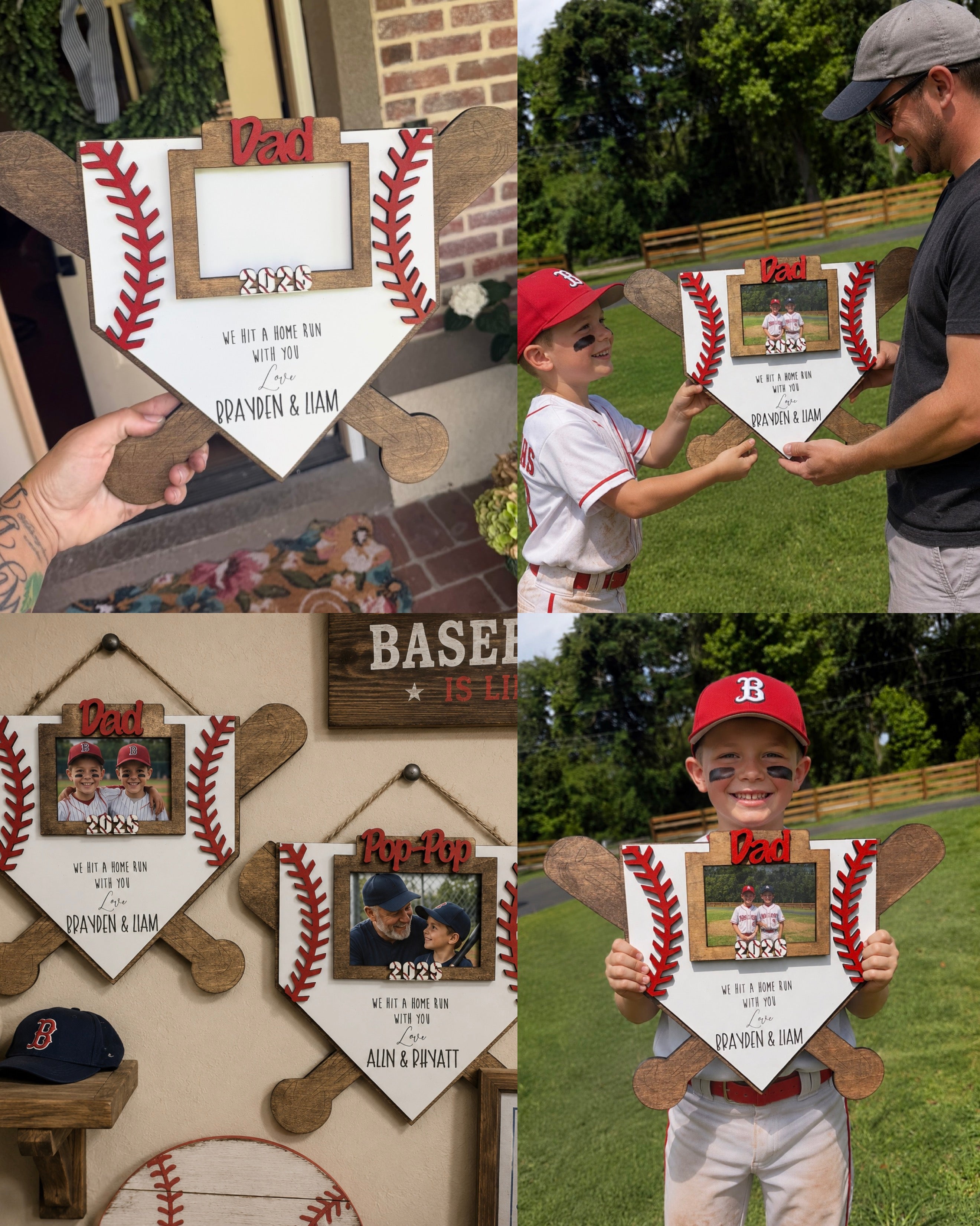 Baseball frame with bats Father’s Day