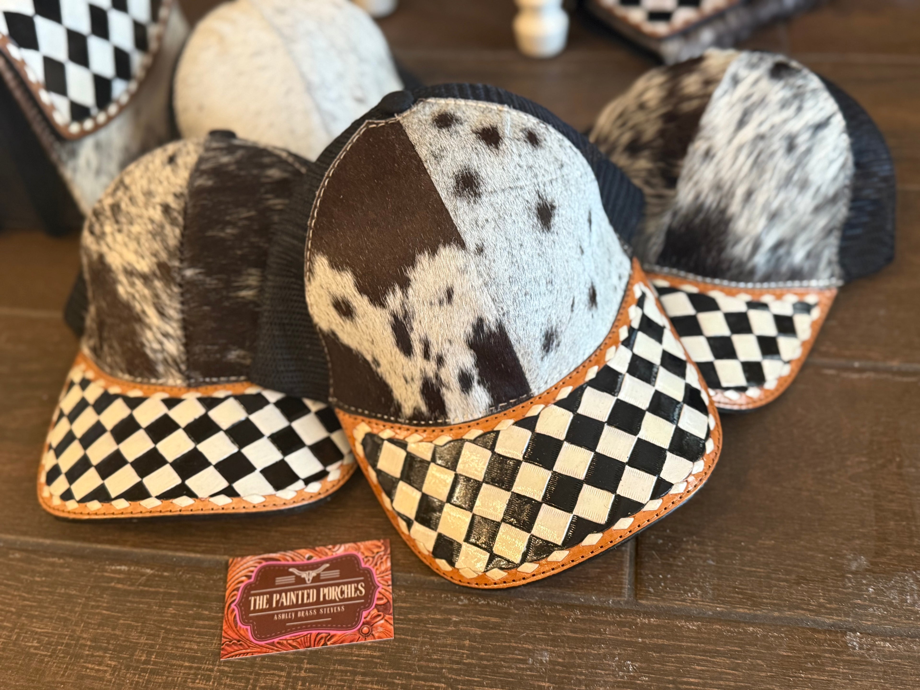 checker tooled hat ￼