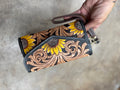 Sunflower Tooled leather wallet