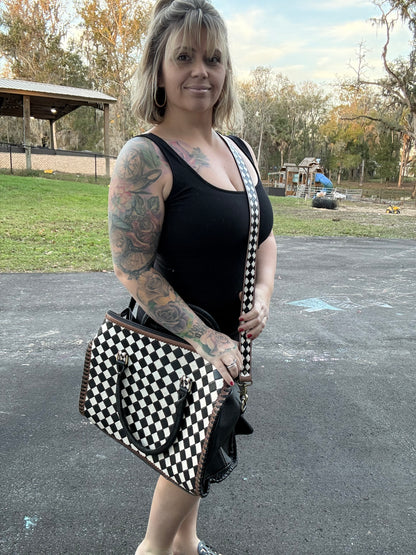 Large structured satchel / tote