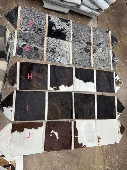 Table runner includes engraving initial