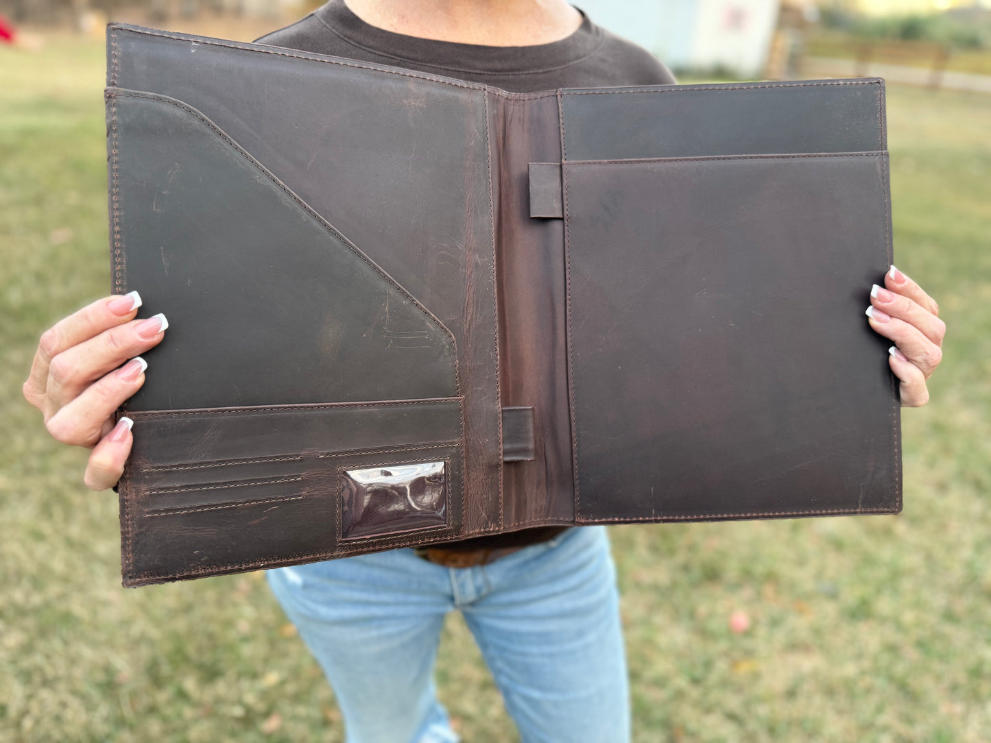 Butterfly Tooled notebook folder portfolio