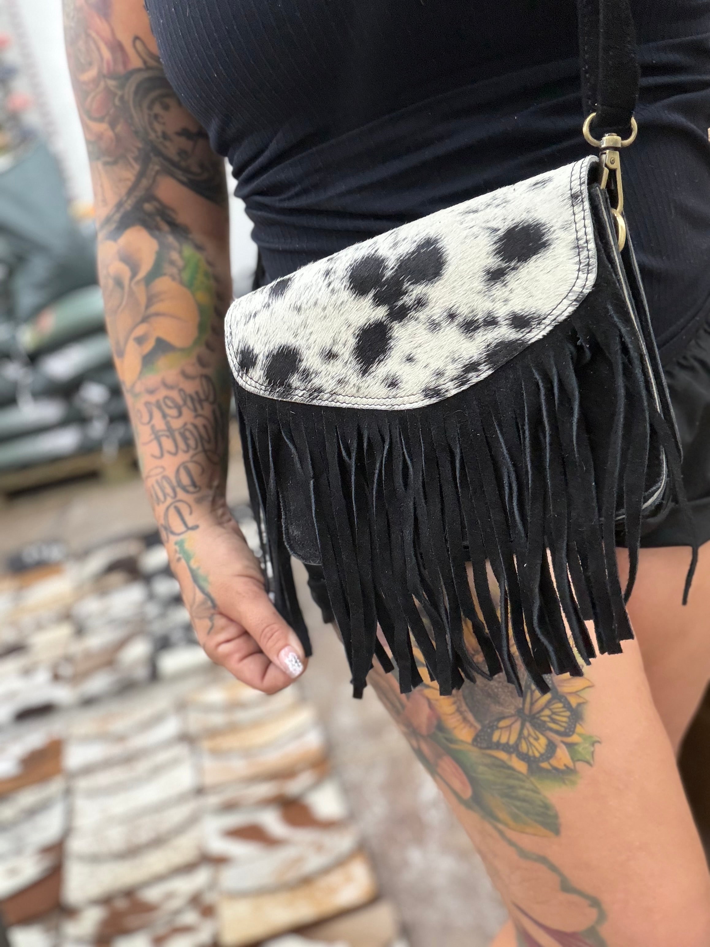 HALF OFF authentic cowhide fringe  CLEARANCE BAGS