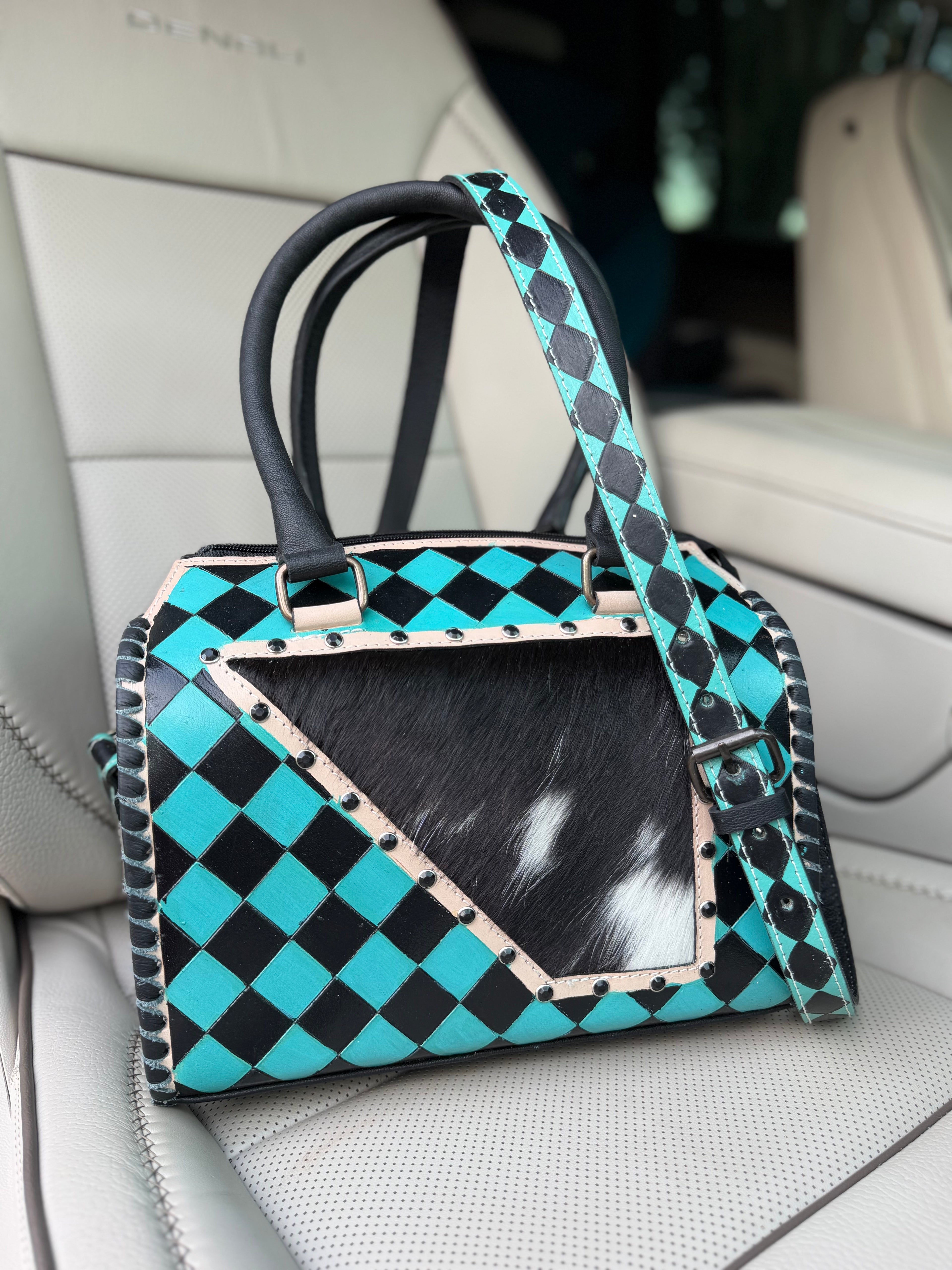 “♠️ The Turquoise Jackpot ♠️” tooled leather speedy (M)