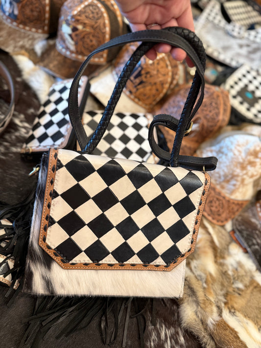 Checker purse