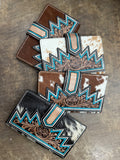 Tooled leather wallet