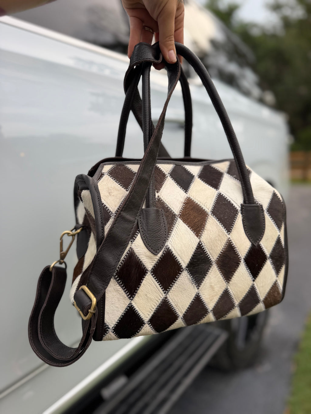 Cowhide &  leather speedy (M)