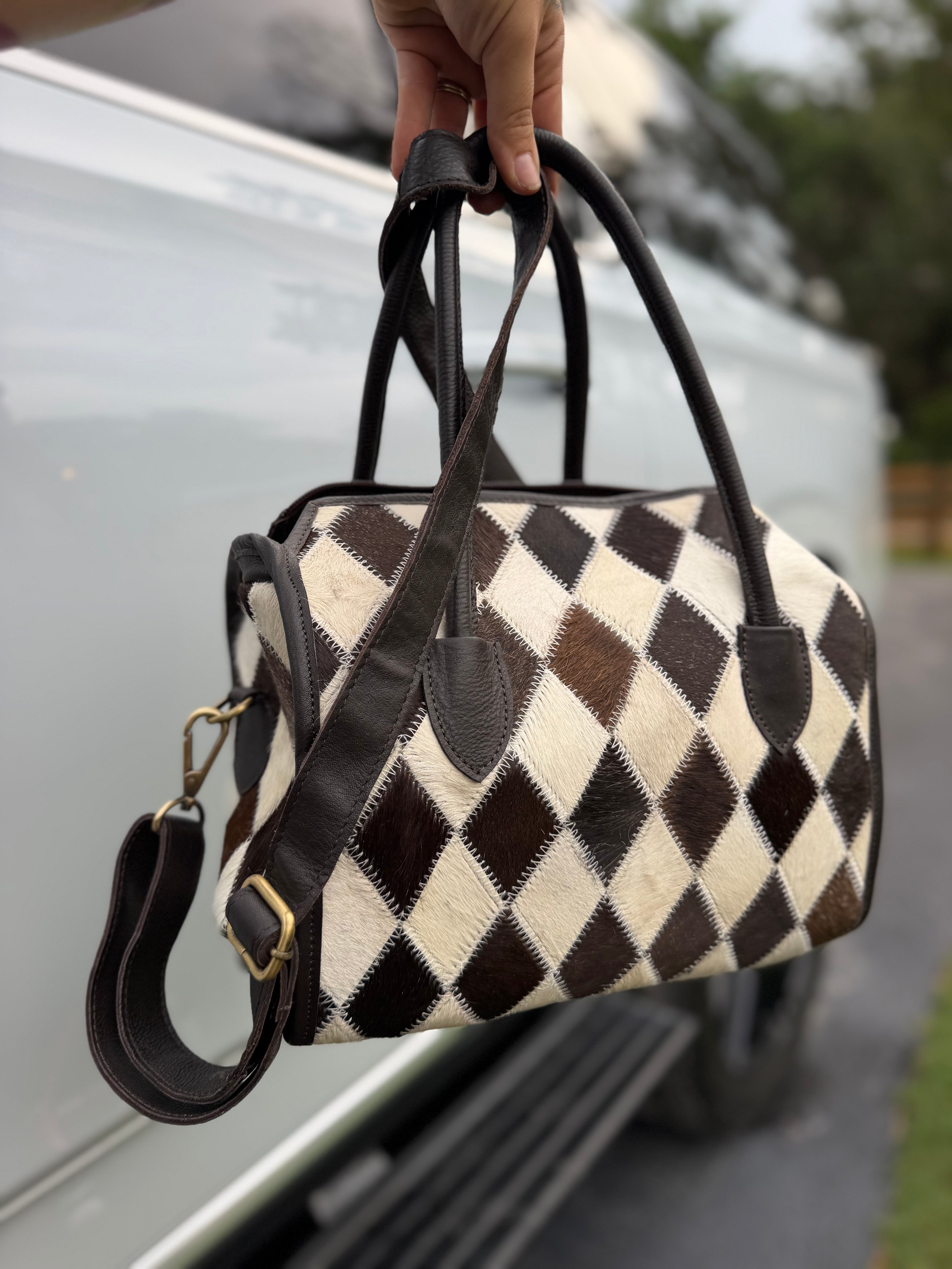Cowhide &  leather speedy (M)