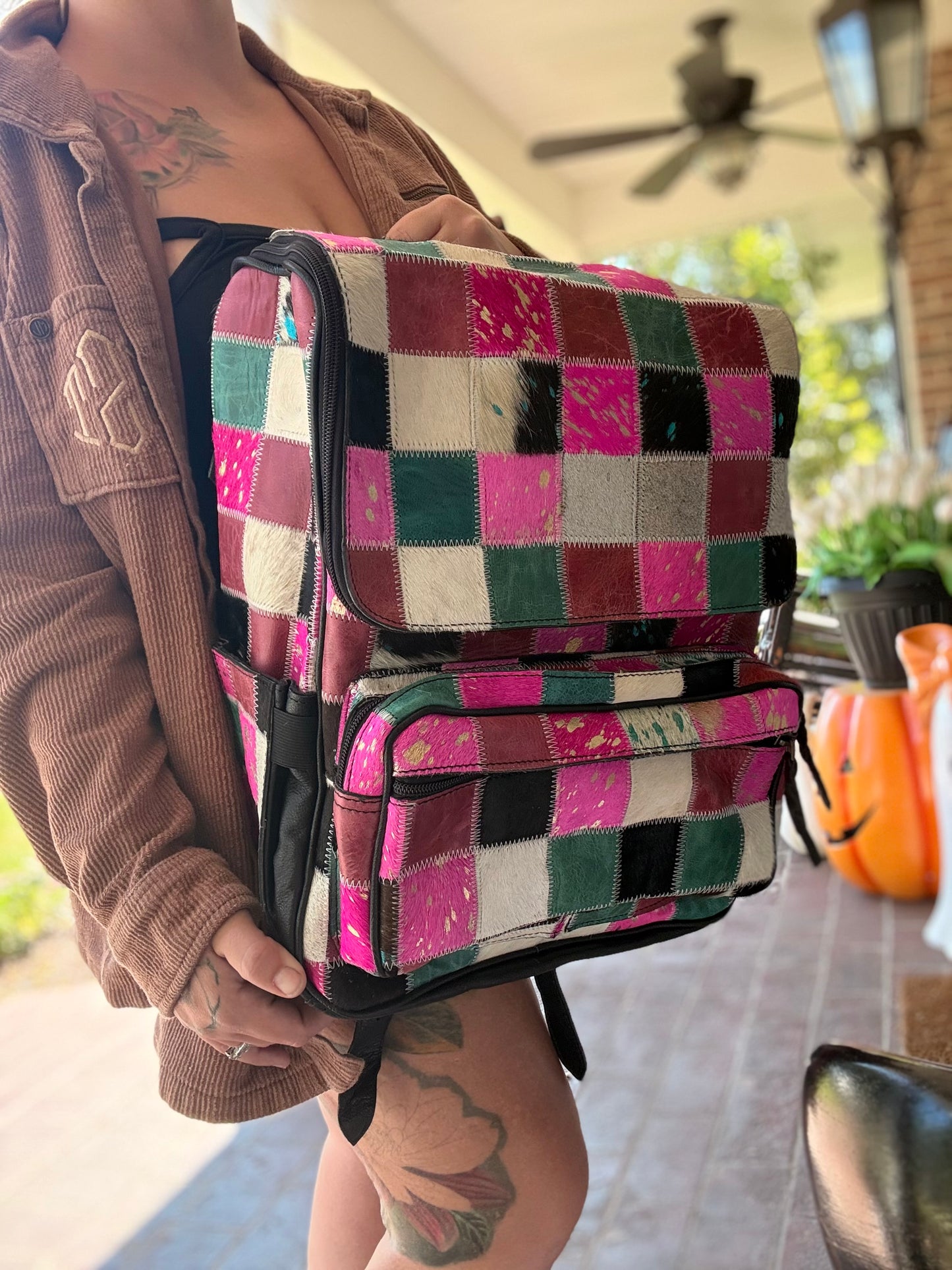 Patchwork bookbag