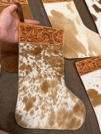 Cowhide 18” stockings! Does not include engraving. Read description