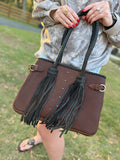 Leather tote