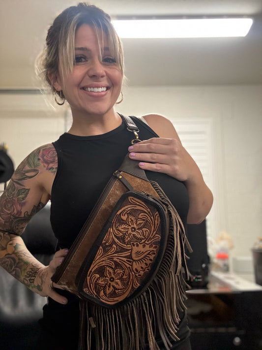 Fringe bum bag