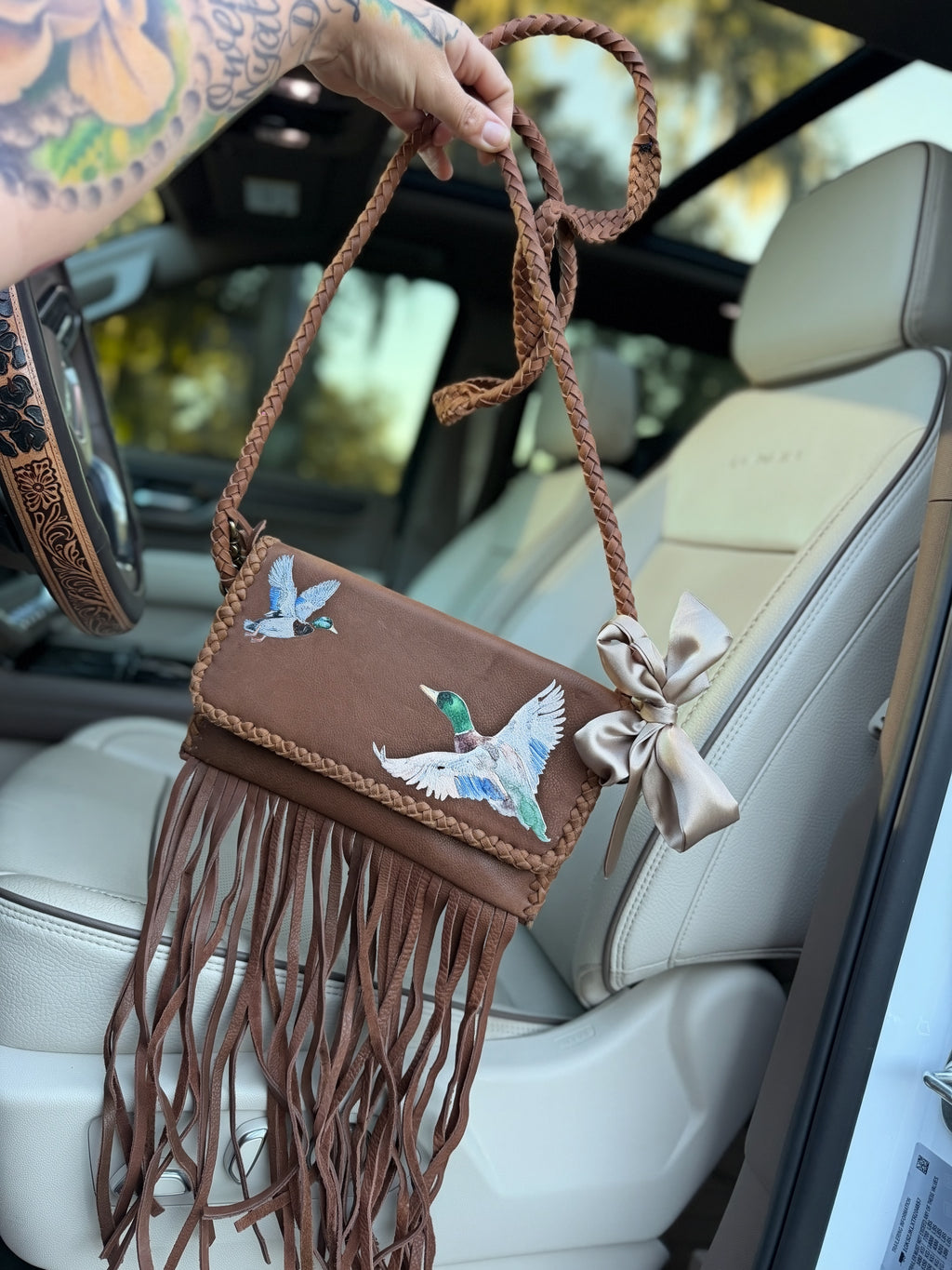 Mallard crossbody with fringe
