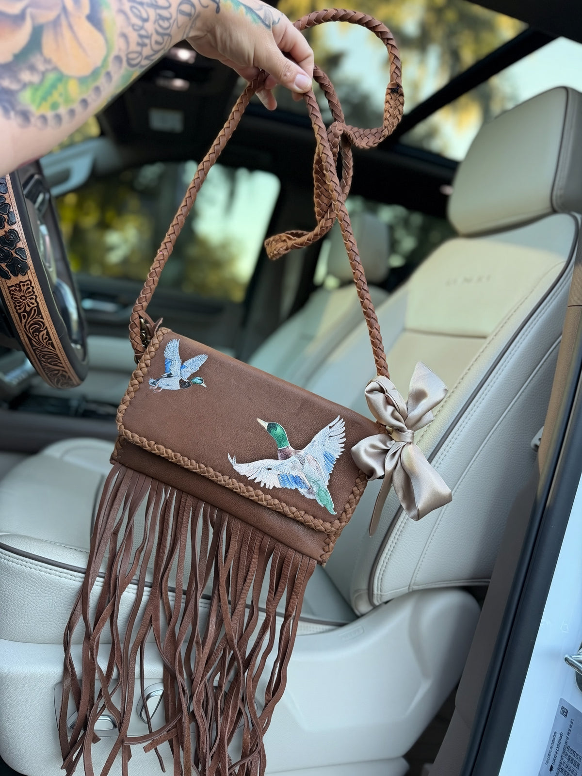 Mallard crossbody with fringe