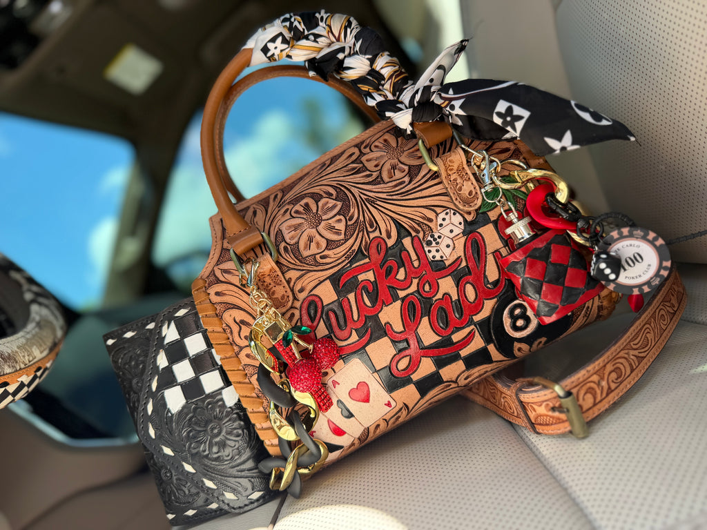 “ The Outlaw gambler”- tooled leather speedy (M) by the Painted Porches