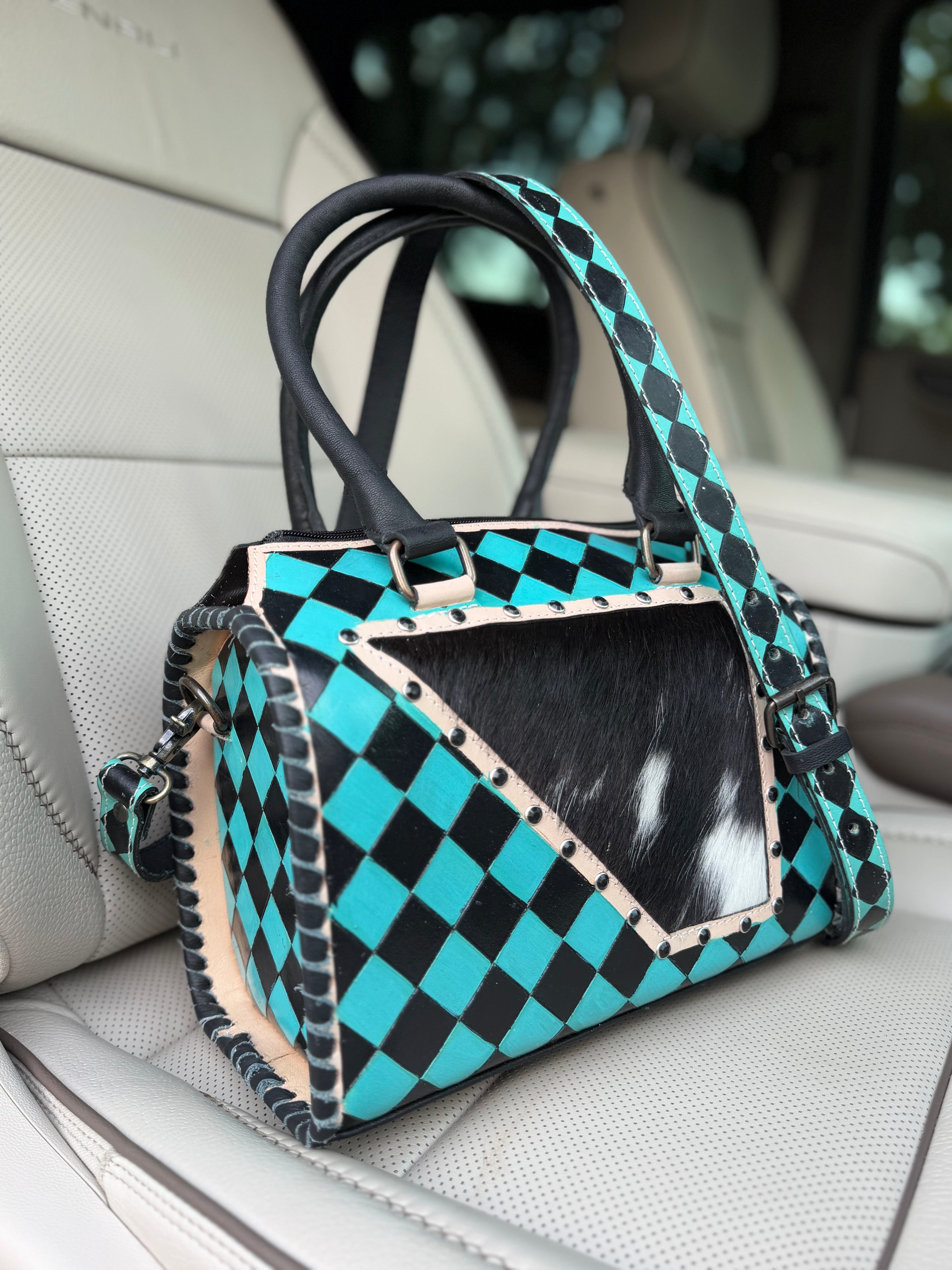 “♠️ The Turquoise Jackpot ♠️” tooled leather speedy (M)
