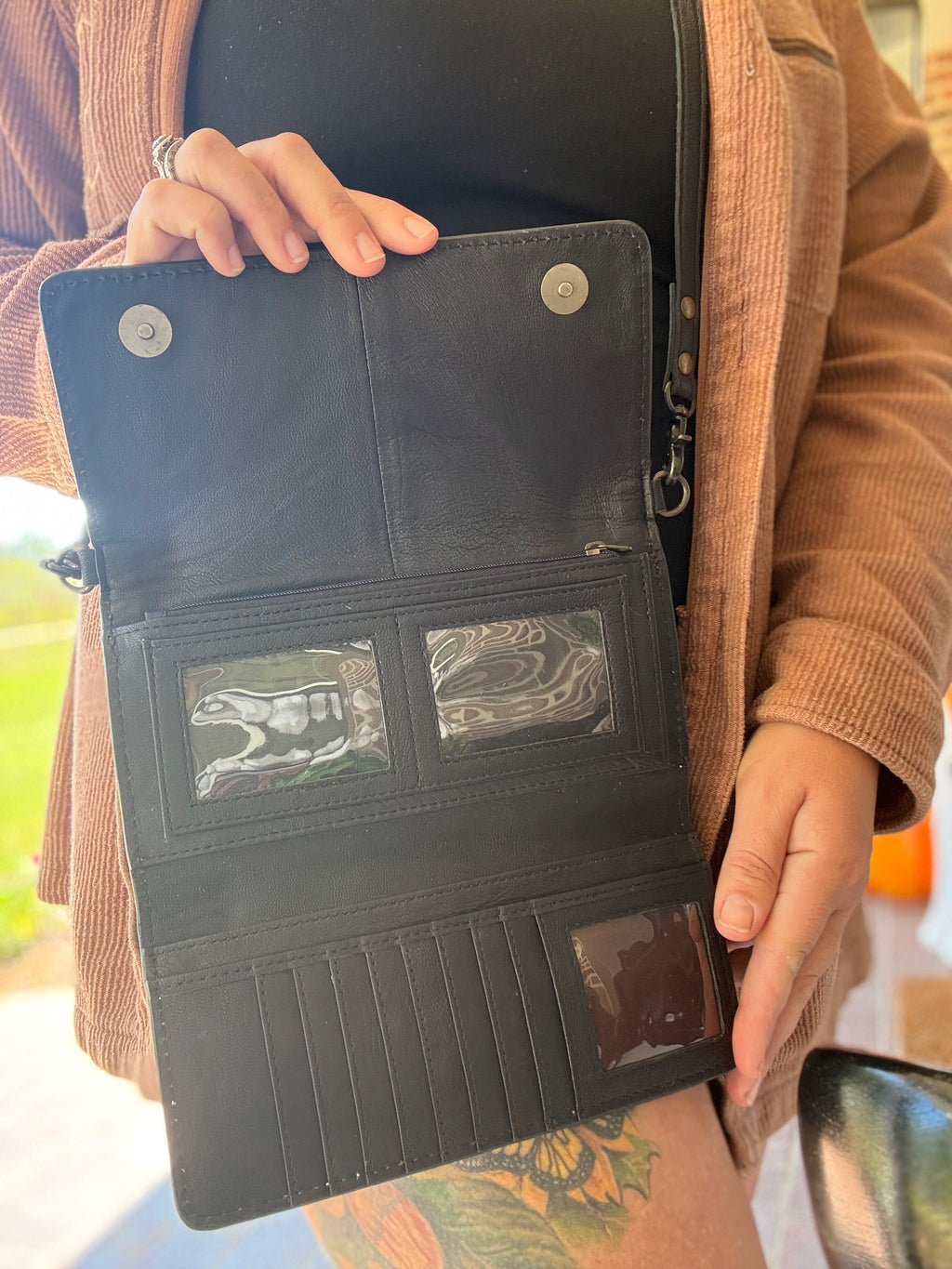 Checker wallet Clutch