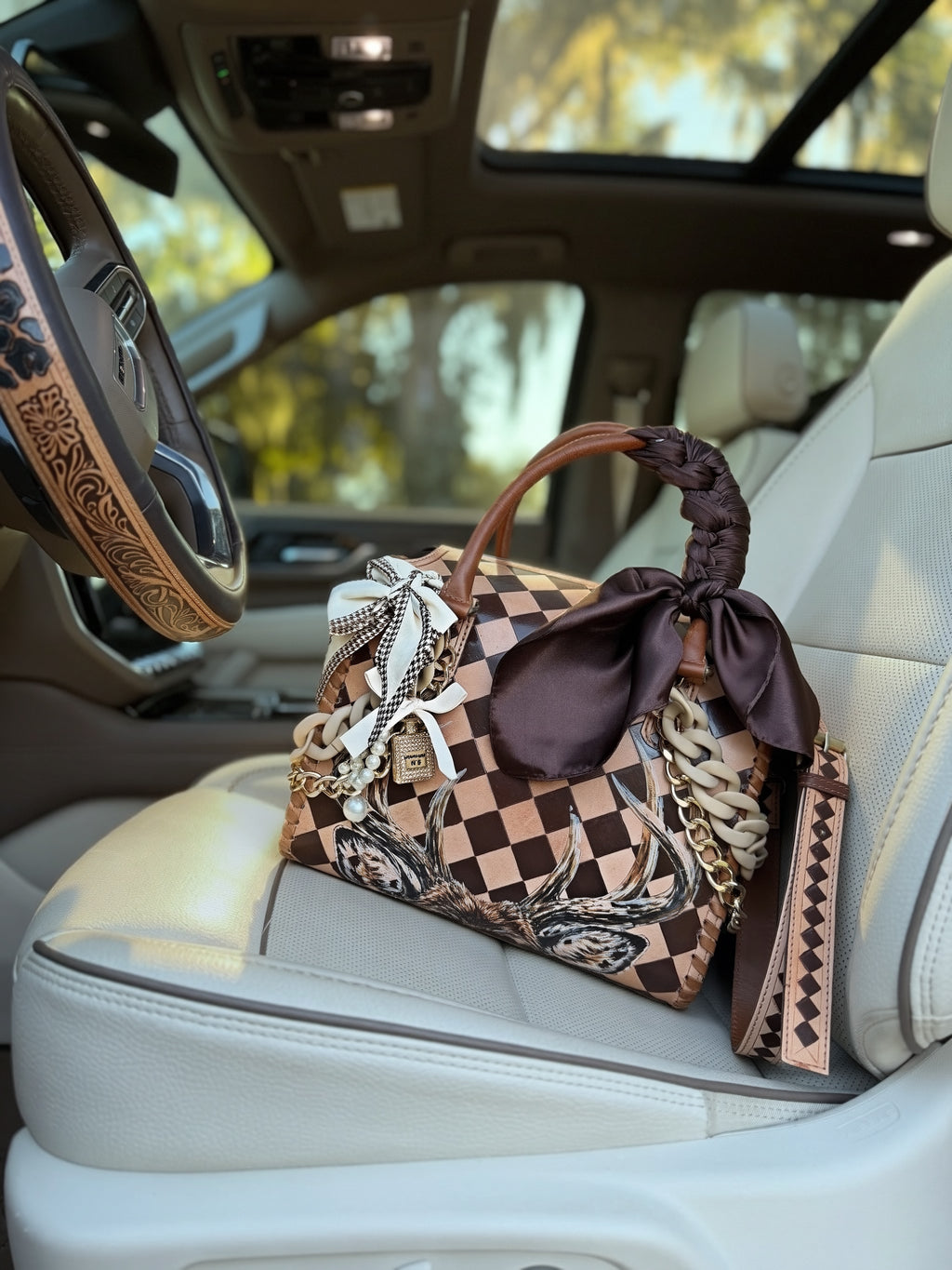 The Buckin’ Boujee- tooled leather speedy (L)