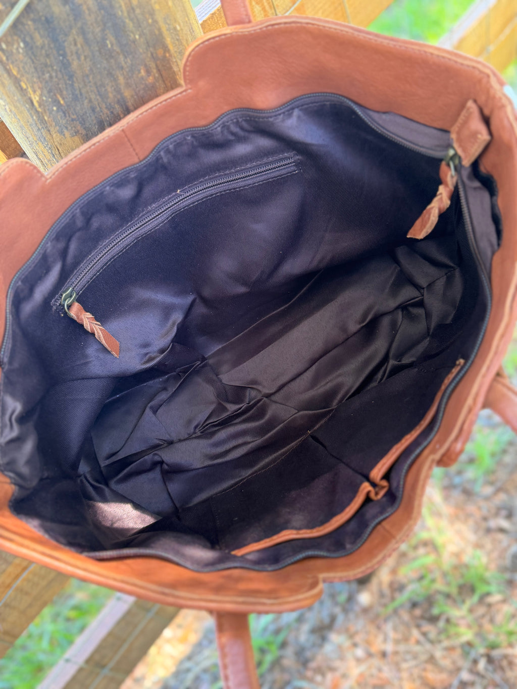 Baseball leather purse