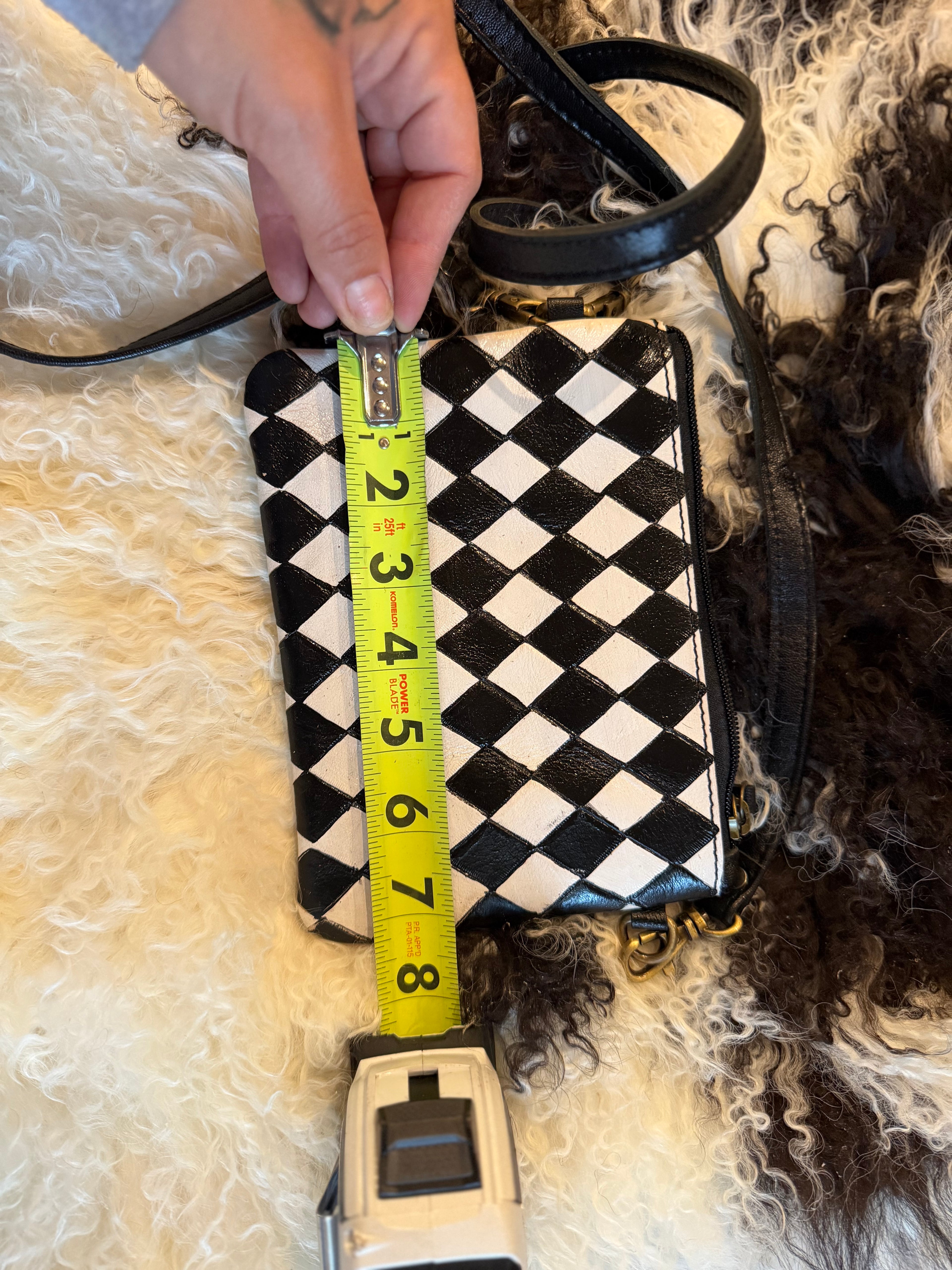 Checker small crossbody 7.25”