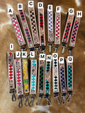 Large keychain tooled wristlet 9”