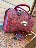 tooled leather speedy duffle (L)