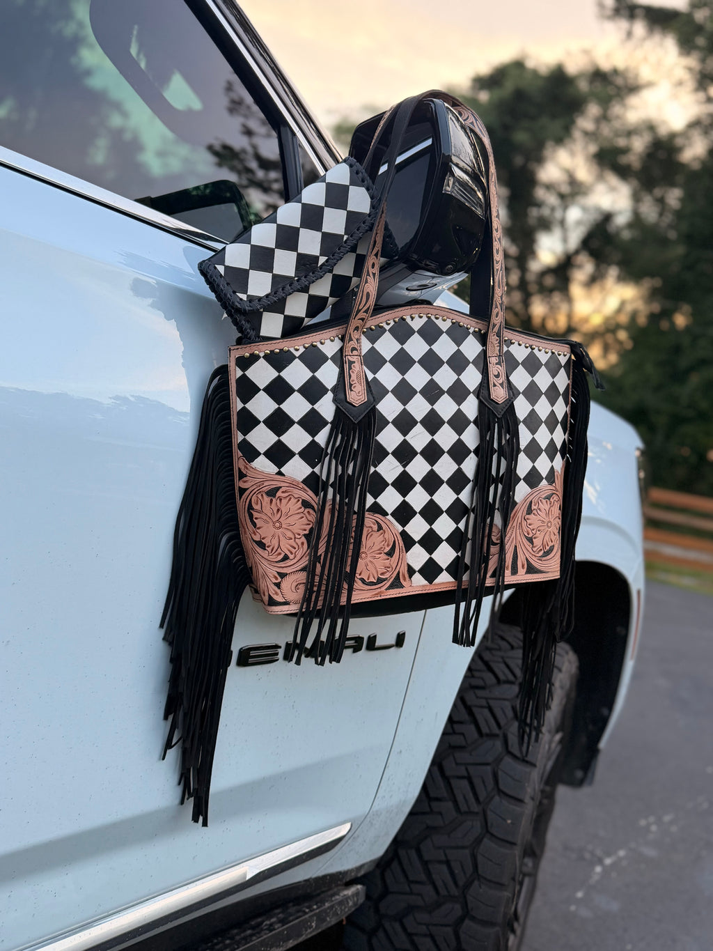 ♠️ “The Blackjack Belle ” wallet and satchel by the Painted Porches