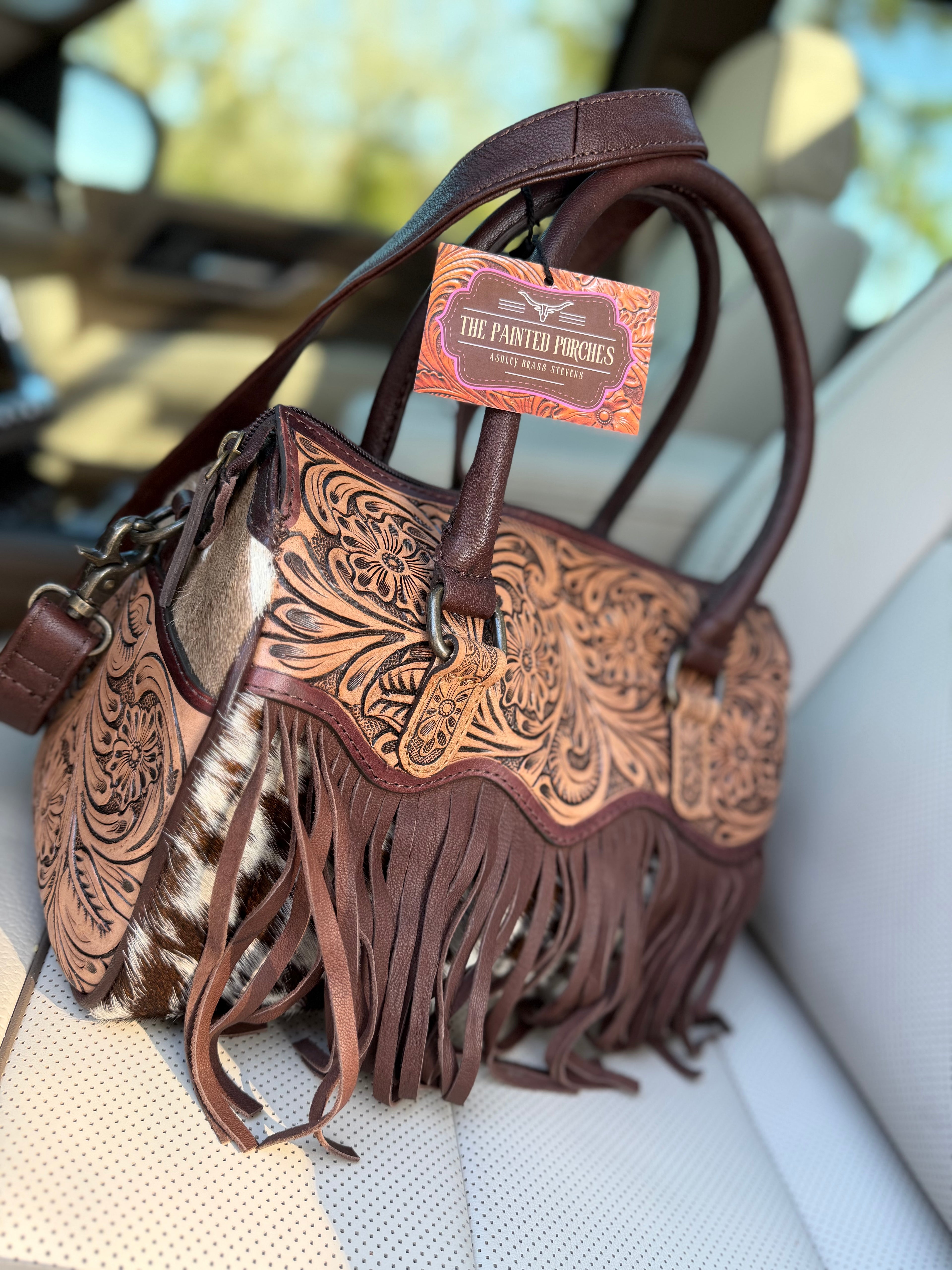 The “Maybelle” tooled fringe speedy bag - by the Painted Porches