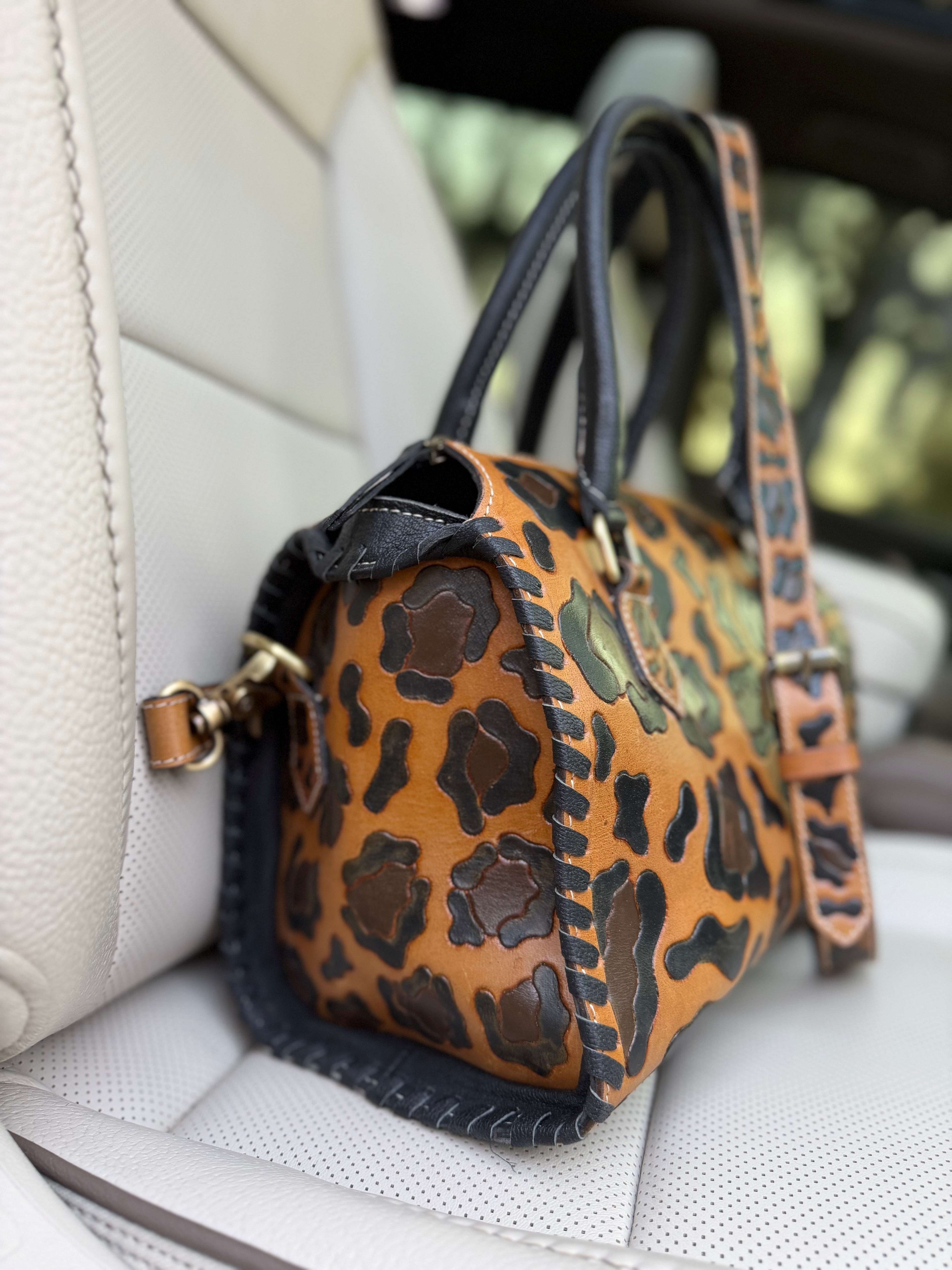 Cheetah (large print) speedy bag medium - exclusively for The Painted Porches