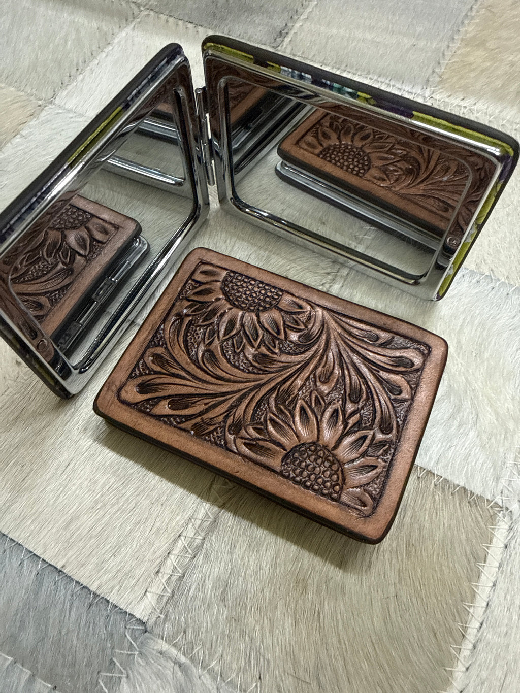 Leather Pocket Mirror