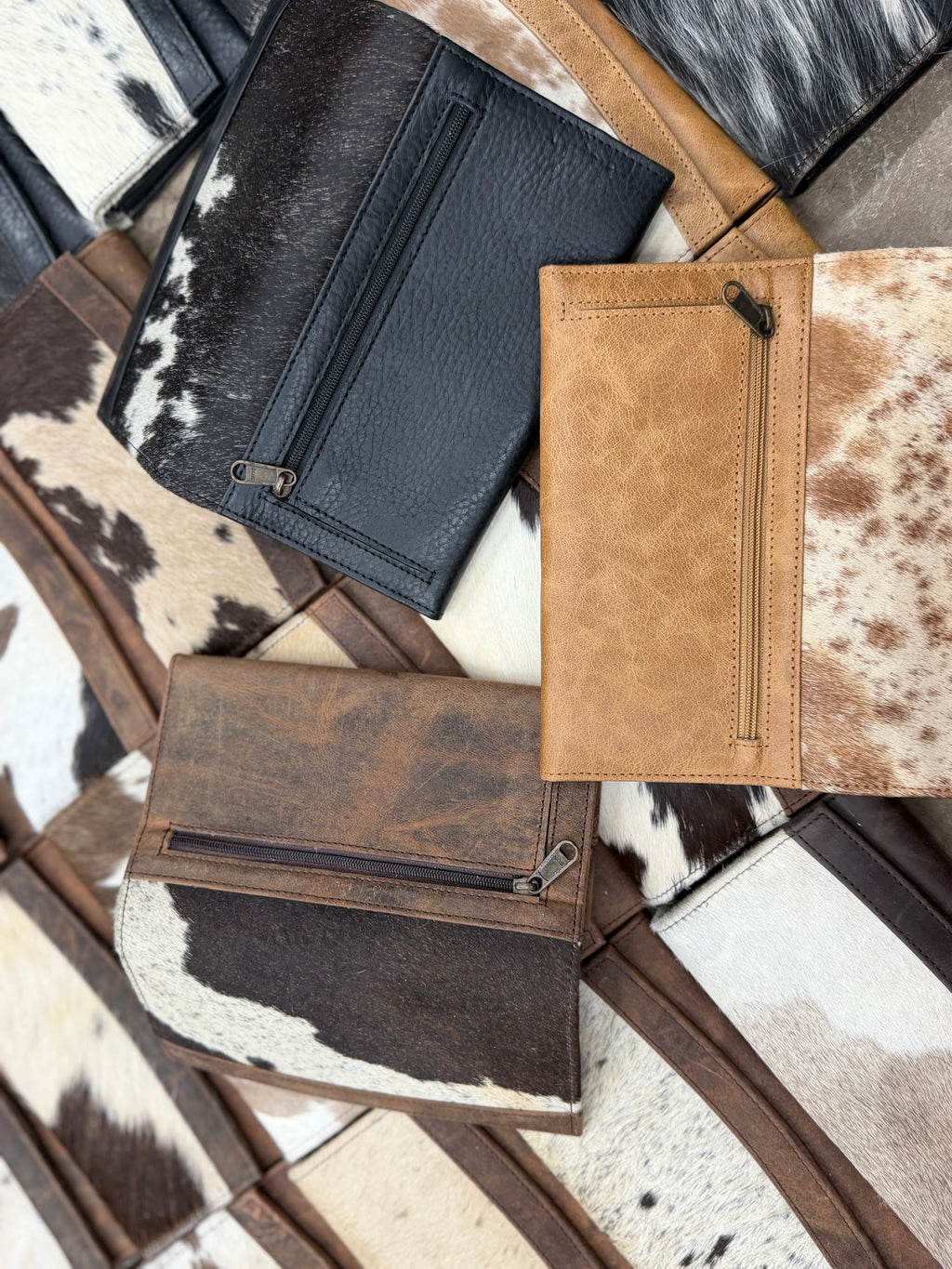 HALF OFF cowhide leather wallet