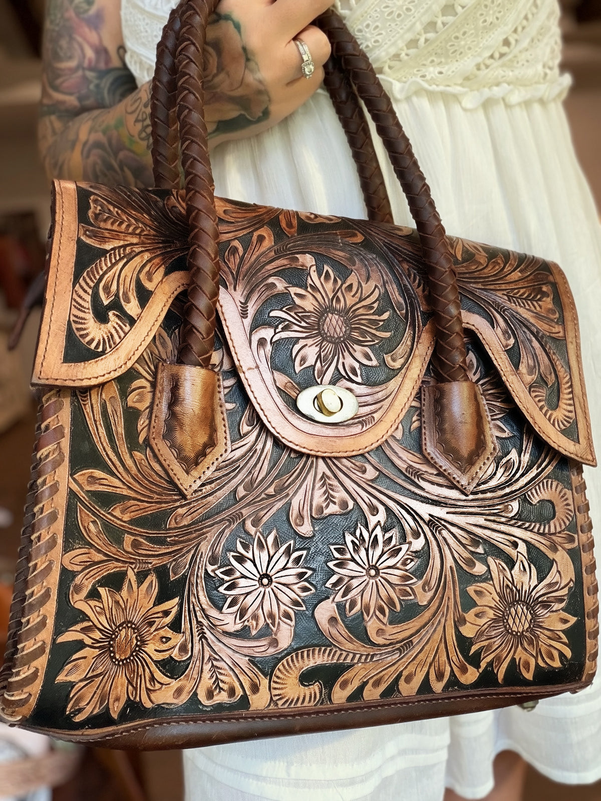Tooled leather purse - many options