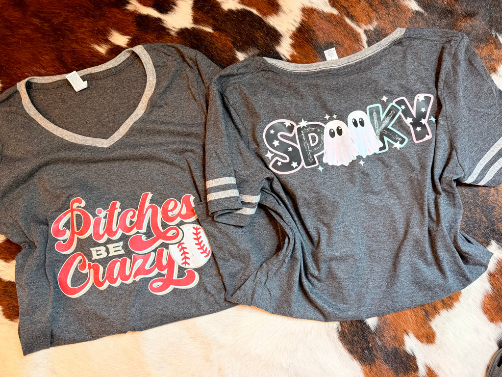 Small - Jerzees V neck ringer tee