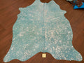 8’ Blue suede acid wash rug