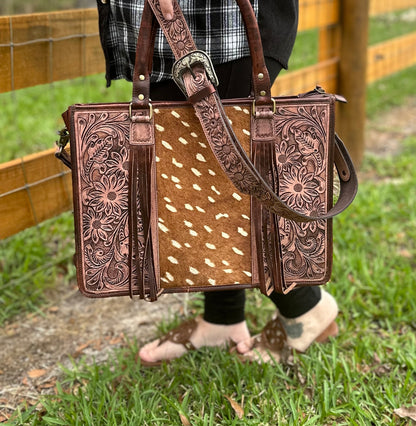 Cowhide purse