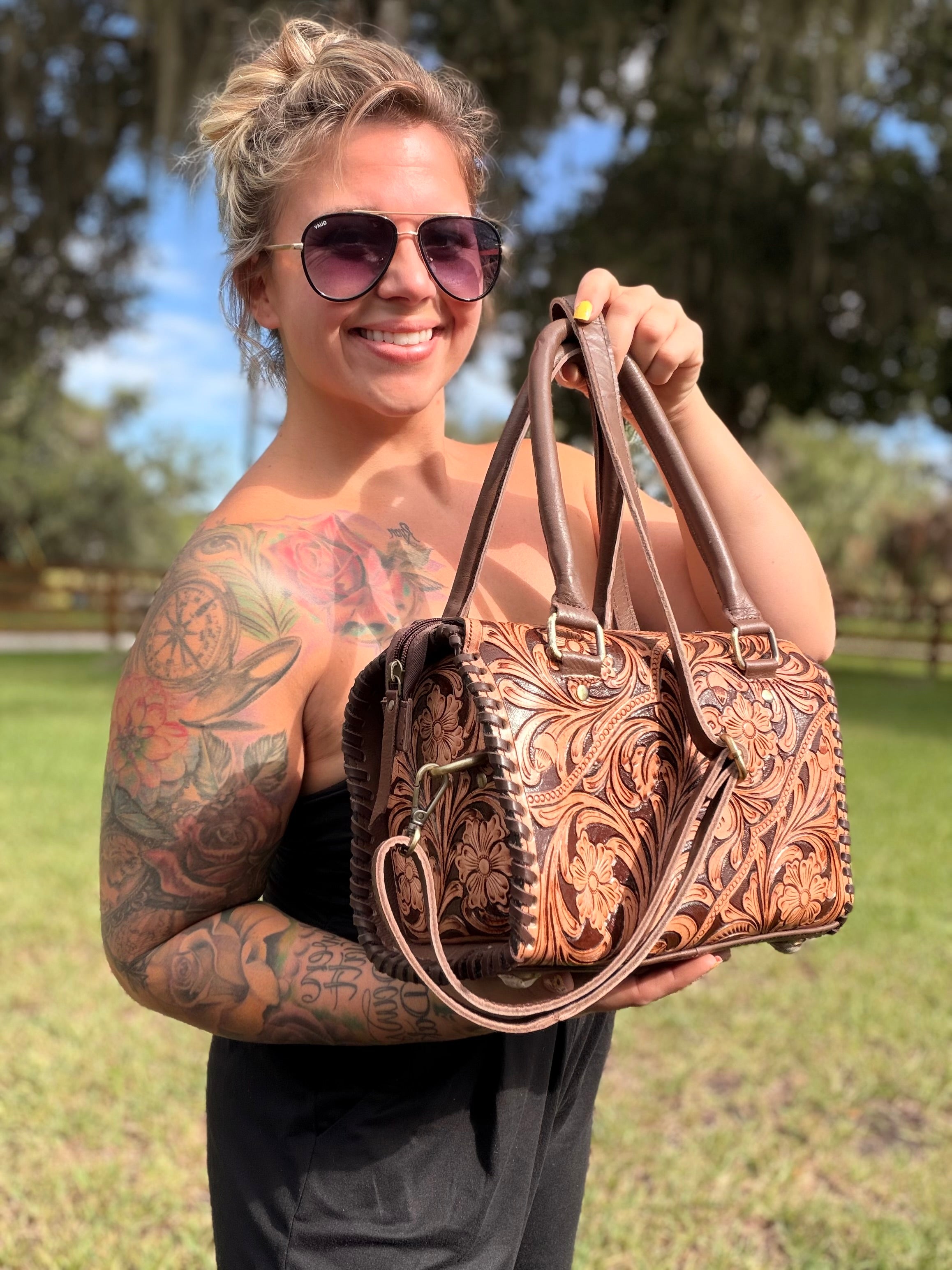 tooled leather speedy (M)