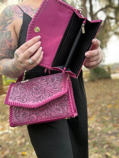 Pink tooled leather (set)