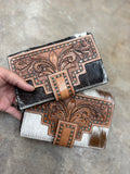 Tooled leather wallet