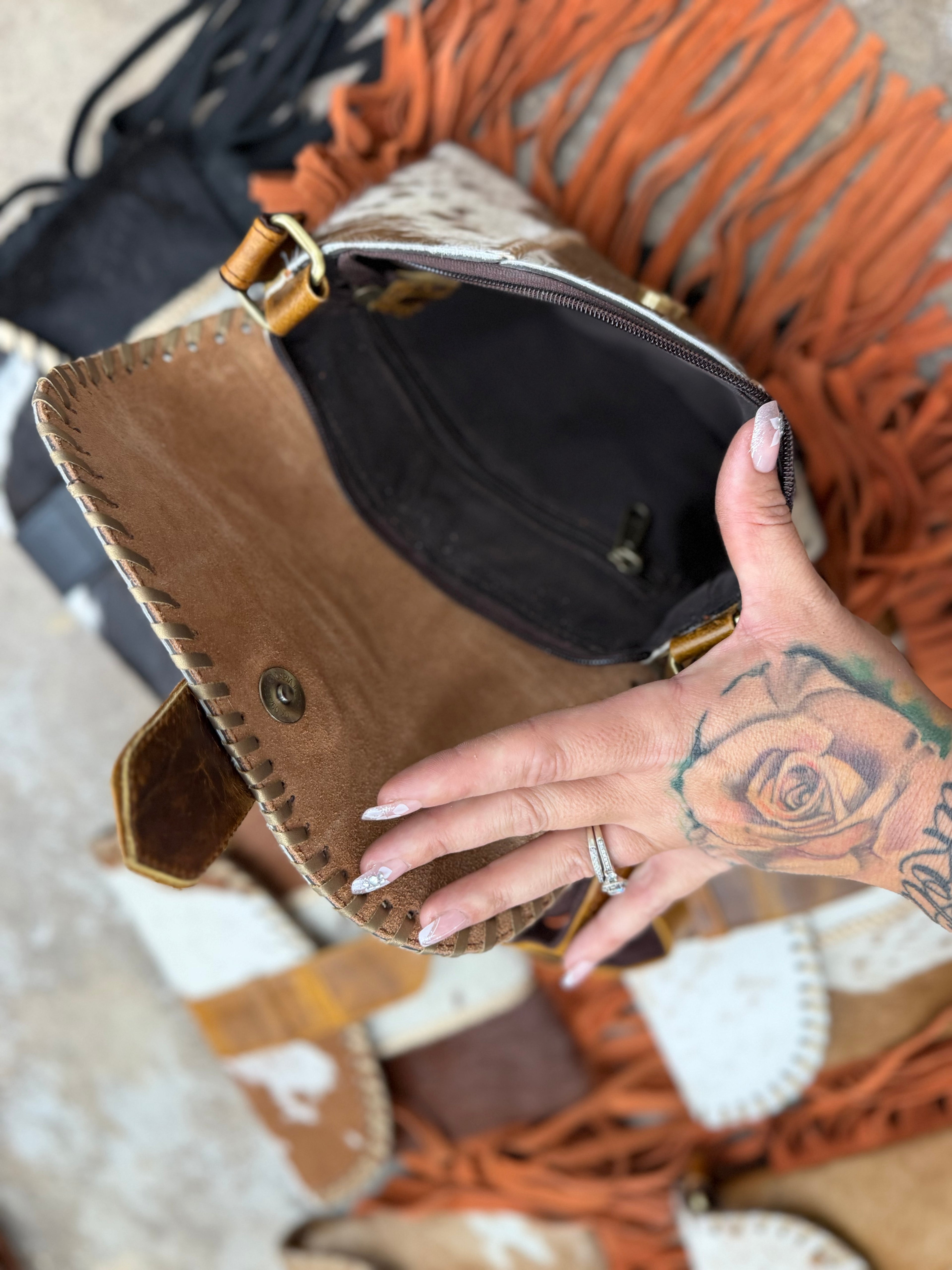 HALF OFF authentic cowhide fringe  CLEARANCE BAGS